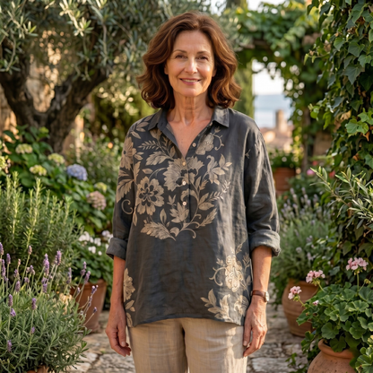 Gaia™ Lightweight Floral Print Blouse