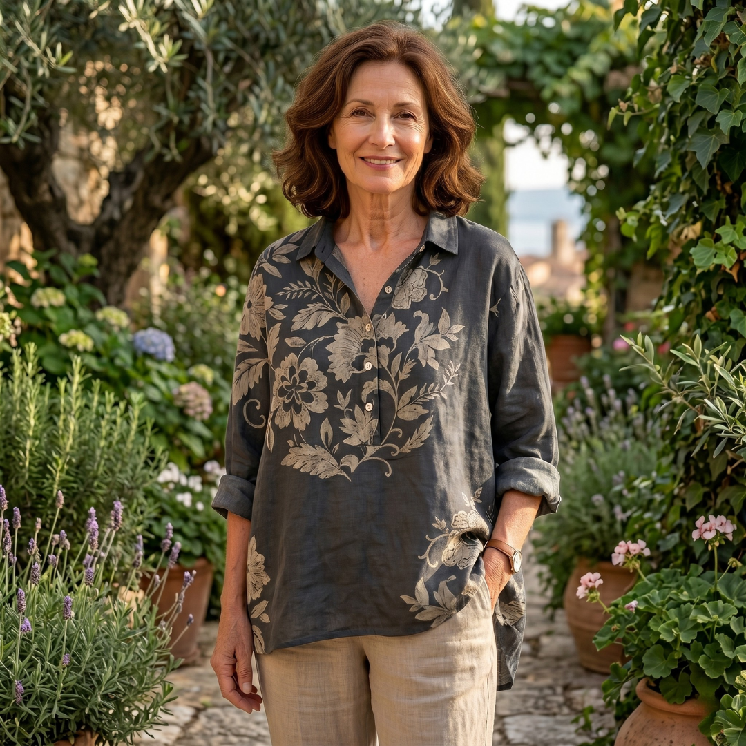 Gaia™ Lightweight Floral Print Blouse