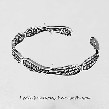 Celestium™ Vintage Bracelet with Angel Wings in Silver