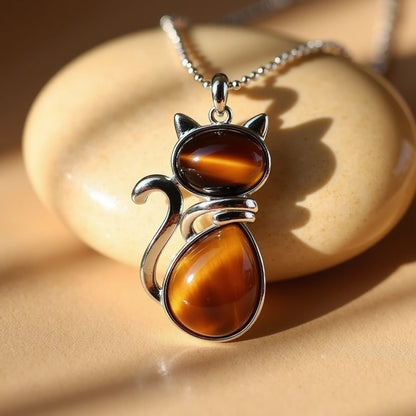 Mewlina™ Cat Pendant Natural Stone