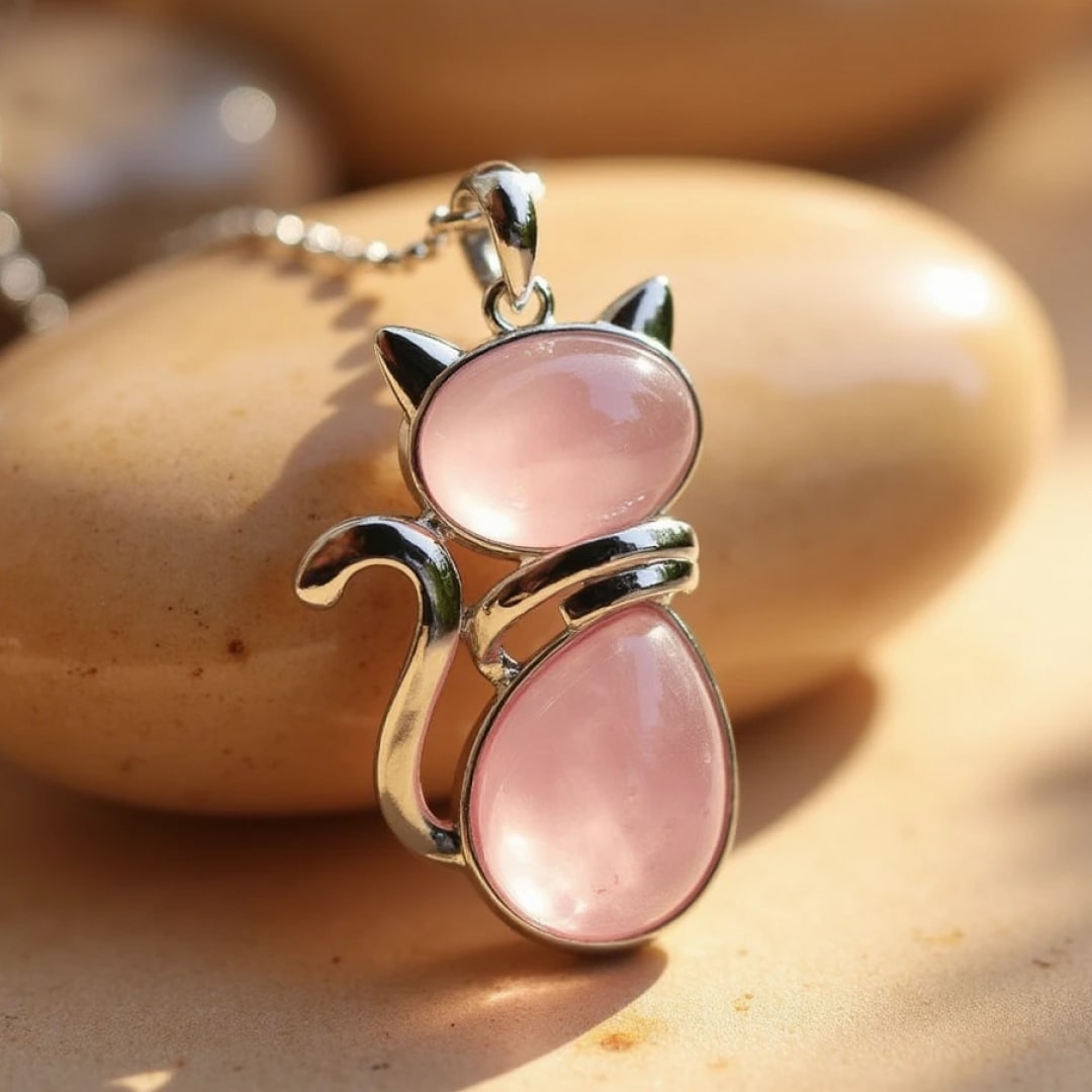 Mewlina™ Cat Pendant Natural Stone