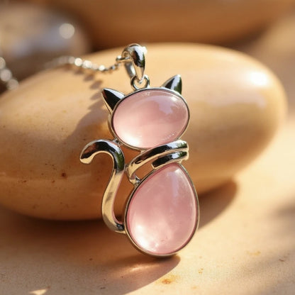 Mewlina™ Cat Pendant Natural Stone