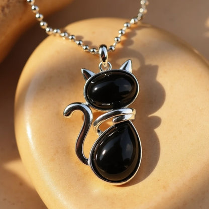 Mewlina™ Cat Pendant Natural Stone