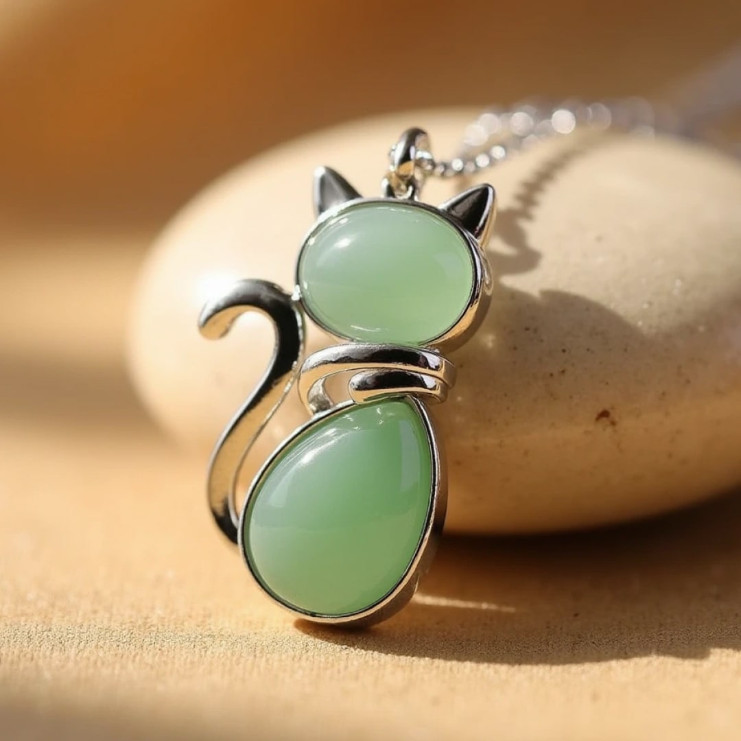 Mewlina™ Cat Pendant Natural Stone